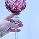 Винтаж: Набор шикарных бокалов для вина из цветного хрусталя Cristal Cabinet. Стаканы винтажные. vintage39. Ярмарка Мастеров.  Фото №4