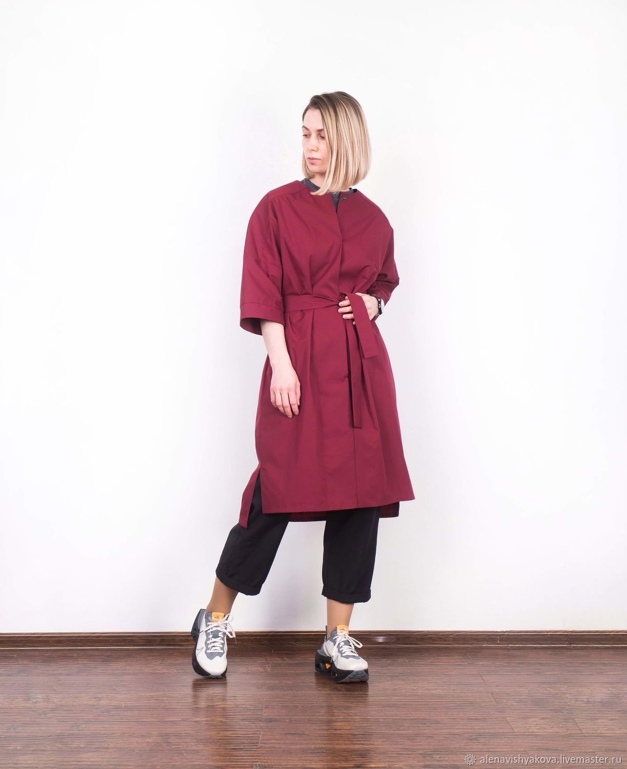 Dress shirt in burgundy color, Dresses, Ekaterinburg,  Фото №1