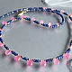 Dark Blue and Pink Untreated Genuine Sapphire Necklace, Necklace, Moscow,  Фото №1