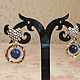 Stud earrings with lapis Lazuli. Stud earrings. Handmade Jewelry. My Livemaster. Фото №6
