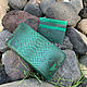 Green Python leather Wallet. Wallets. exotiqpython. My Livemaster. Фото №5