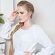 Blouse classic linen 'Slavyanka' white. Blouses. Slavyanskie uzory. Online shopping on My Livemaster.  Фото №2