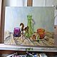 Glass still life. Oil painting 35h45 cm. Pictures. Tatiana Chepkasova. My Livemaster. Фото №4