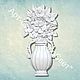 Mold 'Vase with flowers' (2 sizes), Decor for decoupage and painting, Serpukhov,  Фото №1