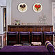 Wall clock set Red heart and Purple heart Art Deco. Watch. Krasivye kartiny HappinessArtDecoR. Ярмарка Мастеров.  Фото №6