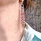 Серьги из  длинных цепочек и натуральных  кораллов. Серьги классические. Dinslava. Интернет-магазин Ярмарка Мастеров.  Фото №2