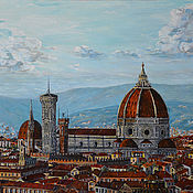 Картины и панно handmade. Livemaster - original item Painting Florence Italy, oil on canvas, 60 x 50. Handmade.