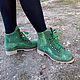 The shoes felt 'malachite leaves'. Boots. Valena (Lenamaksi). Online shopping on My Livemaster.  Фото №2
