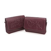 Сумки и аксессуары handmade. Livemaster - original item Crossbody bag: Handbag women`s leather Burgundy Rena Mod. C53-781. Handmade.