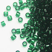 Материалы для творчества handmade. Livemaster - original item Beads Miyuki delica DB 713 Japanese beads Miyuki delica 5 grams green. Handmade.