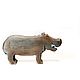 Mini figures and figurines: Wooden toy souvenir Hippo, Miniature figurines, Moscow,  Фото №1