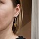 Асимметричные серьги серебро с тигровым глазом обережные. Серьги классические. Роза Любви. Ярмарка Мастеров.  Фото №4