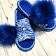 Order Women's slippers with a pompom. 'Petelki-klubochki' Vyazanye izdeliya.. Livemaster. . Slippers Фото №3