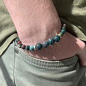 Украшения handmade. Livemaster - original item A unisex bracelet with an elastic band made of bright heliotrope. Handmade.