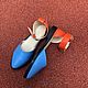 Order Cosmo sandals light blue / orange two removable belts. Hitarov (Hitarov). Livemaster. . Sandals Фото №3