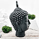 Фигурка Голова Буды из натурального камня шунгит. Статуэтки. Планета Шунгита. Ярмарка Мастеров.  Фото №5