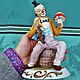 Винтаж: Антикварная статуэтка Clown et sange бисквитный фарфор Франция. Статуэтки винтажные. Антиквариат и винтаж из Франции. Ярмарка Мастеров.  Фото №6