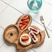 Посуда handmade. Livemaster - original item Plate made of oak in natural color 