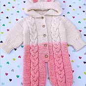 Одежда детская handmade. Livemaster - original item Knitted jumpsuit for baby (for discharge). Handmade.