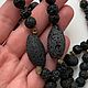 Заказать Винтаж: Длинные бусы из вулканической лавы «Везувия» с пиритом. AntiqueBird. Ярмарка Мастеров. . Колье винтажные Фото №3