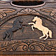Backgammon carved 'Horse Tings' big 60, Harutyunyan. Backgammon and checkers. H-Present more, than a gift!. Online shopping on My Livemaster.  Фото №2