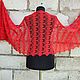 Stole Openwork Red Lace Scarf, Wraps, Tula,  Фото №1