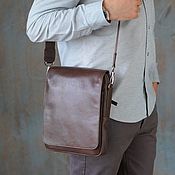 Сумки и аксессуары handmade. Livemaster - original item Men`s leather tablet bag 
