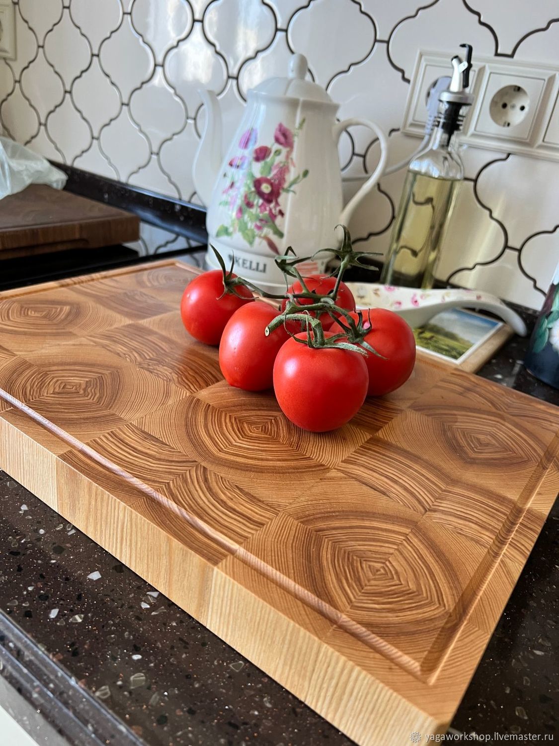 Торцевая разделочная доска из ясеня на заказ в интернет-магазине ...