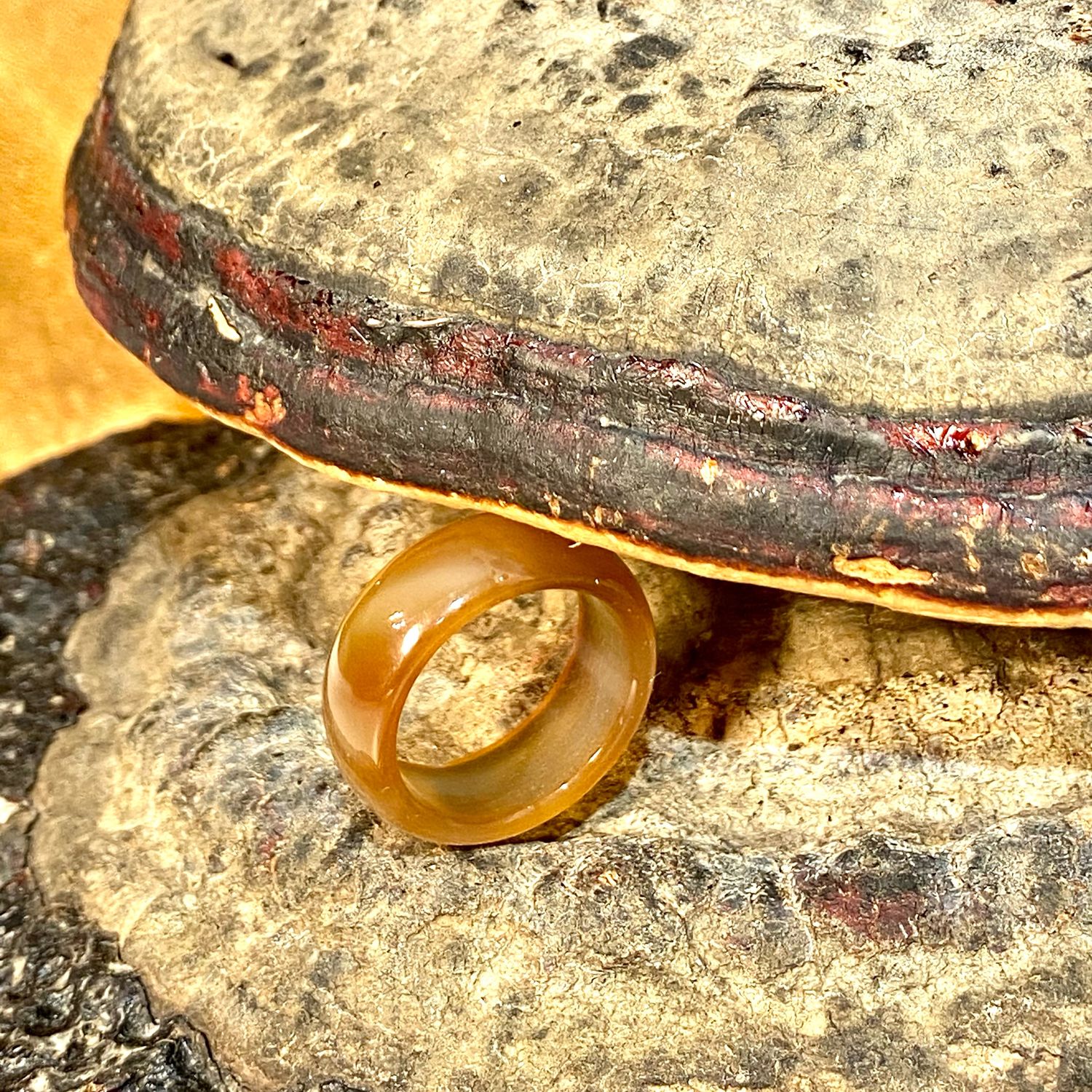 Кольцо из камня агат