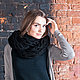 Large hand knitted Snood, black, Snudy1, Moscow,  Фото №1