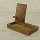 Stand-organizer for phone made of oak. Stand. Ecolaboratory. Online shopping on My Livemaster.  Фото №2