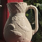 Винтаж handmade. Livemaster - original item Happy carp. Jug-Vase. one thousand eight hundred seventy seven. England. Handmade.