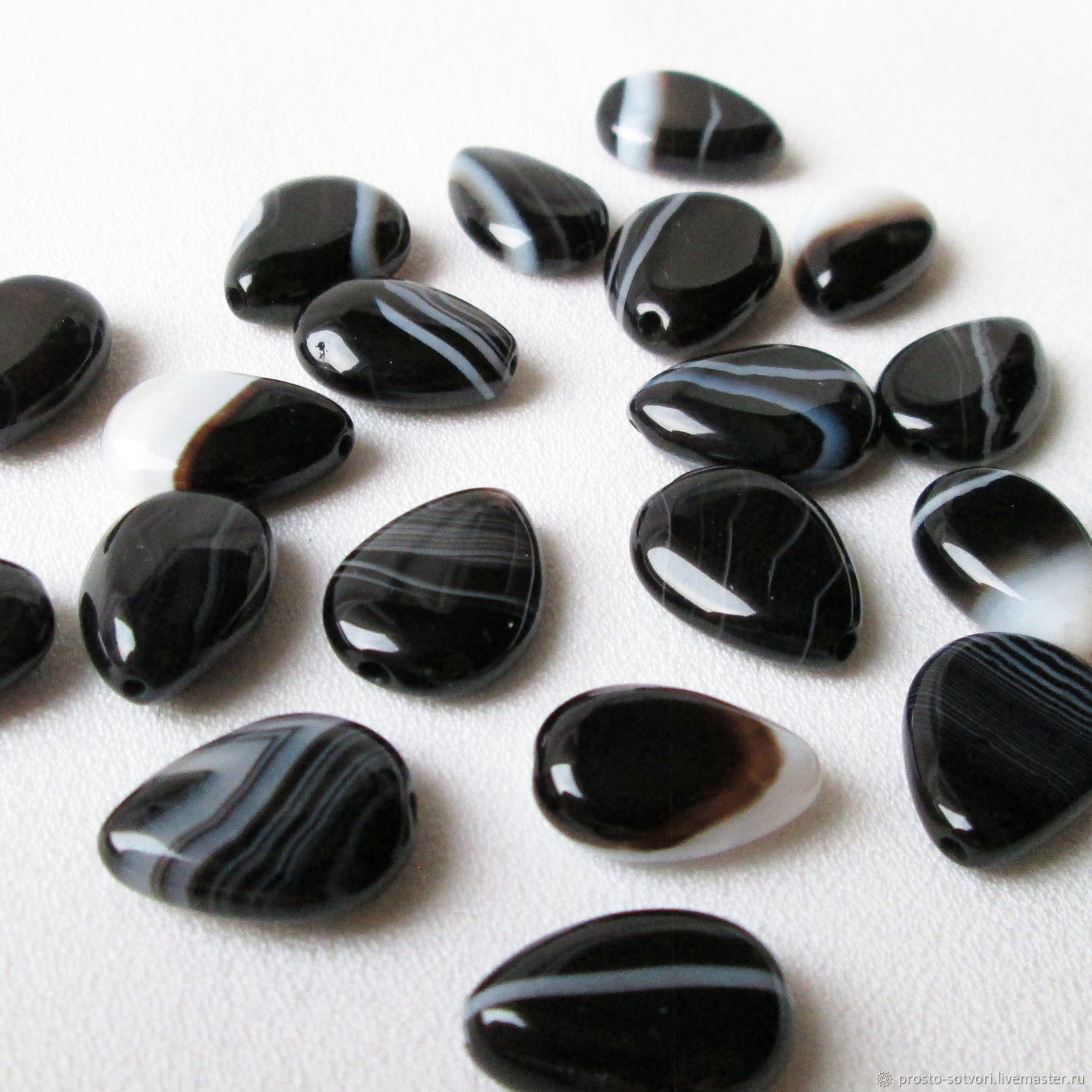 black agate beads