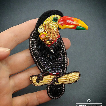 Украшения ручной работы. Ярмарка Мастеров - ручная работа Брошь ТУКАН. Handmade.