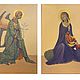 Средневековая живопись маслом Богородица с иконы Благовещение. Иконы. Ovodova_art. Ярмарка Мастеров.  Фото №4