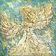 Oil painting golden angel 'Sunny' 30h30 cm, Pictures, Volgograd,  Фото №1