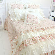Для дома и интерьера handmade. Livemaster - original item Bedspread and decorative pillows in the style of Shabby Chic, vintage, lace. Handmade.
