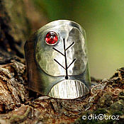 Украшения handmade. Livemaster - original item Ring Silver Trees wide. Handmade.