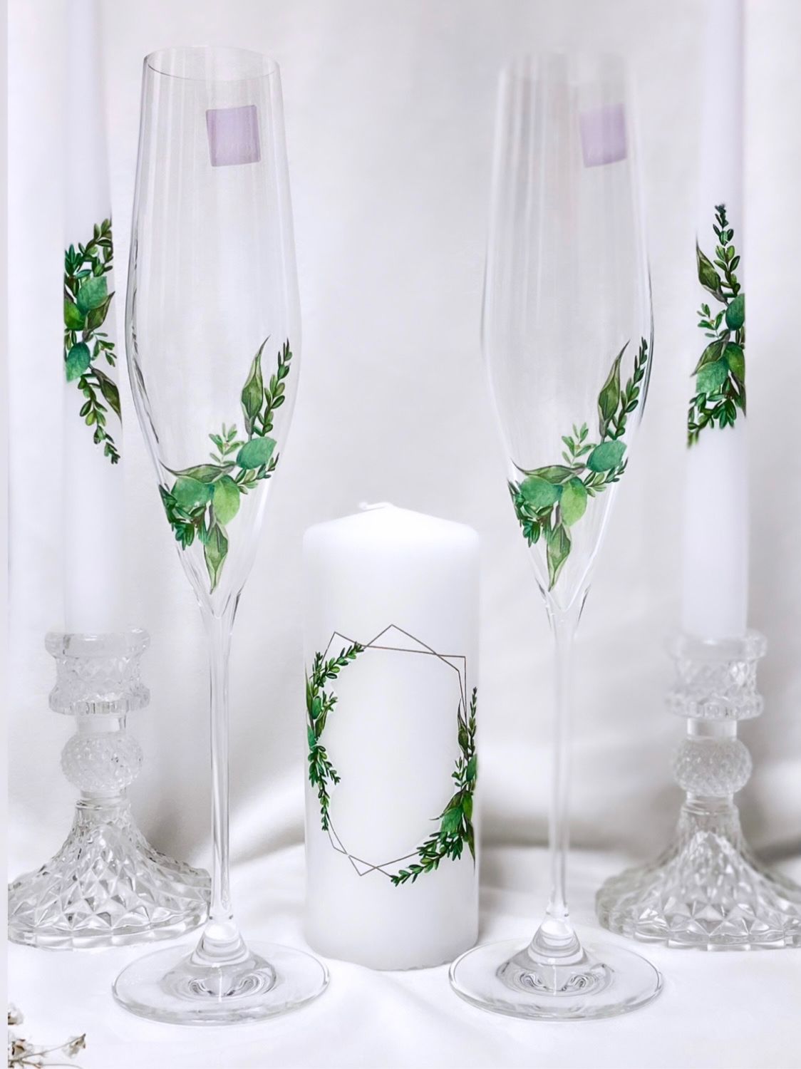 Свадебные бокалы своими руками с ранункулюсами / wedding glasses