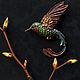 Brooch-pin: ' Sparkling Hummingbird'. Brooches. House Of The Moon Dew. My Livemaster. Фото №4
