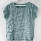 Linen blouse with open edges. Blouses. LINEN & SILVER ( LEN i SEREBRO ). Интернет-магазин Ярмарка Мастеров.  Фото №2