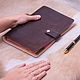 Notebook on rings leather 'Strict' A5 (21h14,5, cm), Notebook, St. Petersburg,  Фото №1