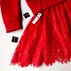 Красное платье  свитшот с кружевом по мотивам Valentino, Платья, Москва,  Фото №1