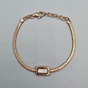 Украшения handmade. Livemaster - original item Silver bracelet with cubic zirconia. Handmade.