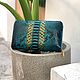 Авторский клатч Azure Elegance из натуральной кожи питона. Клатчи. Эксклюзивные ювелирные изделия (jewelry-vip). Ярмарка Мастеров.  Фото №9