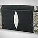 Женское портмоне из кожи морского ската и питона Подари LUXE!. Кошельки. Подари LUXE!. Интернет-магазин Ярмарка Мастеров.  Фото №2