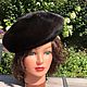 Beret 'Black mink', Holland, Vintage hats, Arnhem,  Фото №1