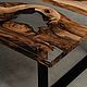 Журнальный стол-река из слэбов ореха. Столы. BRUTAL-WOOD. Ярмарка Мастеров.  Фото №4