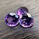 Аметист натуральный, круг,11мм,4.6 карата. Заготовки для украшений. Natural Gemstones. Ярмарка Мастеров.  Фото №5