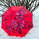 Umbrella with hand-painted Orchid and Bird, Umbrellas, St. Petersburg,  Фото №1